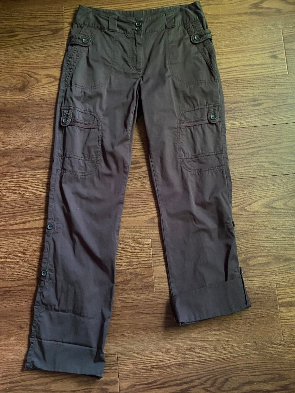 Reitmans Olive Green 3 in1 Convertible Roll Up Cargo Utility Pants Size 7